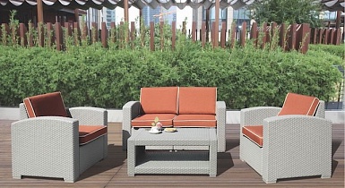 Rattan premium 2 set white